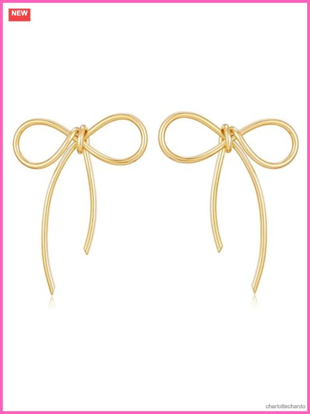 316L Surgical Steel Stud Earrings Push Back Bow Design